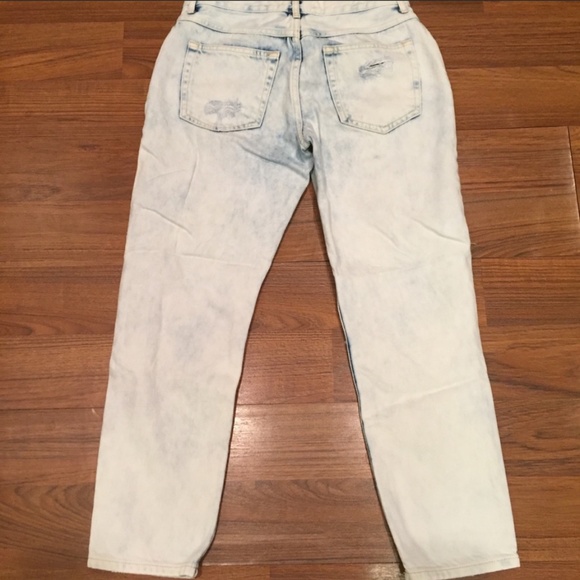 Distressed Acid Wash Boyfriend Jeans Size 26 - Picture 3 of 3